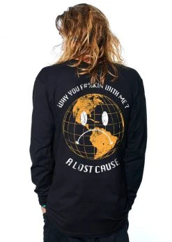 A Lost Cause Mens Sad World Long Sleeve Tee