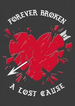 A Lost Cause Forever Broken Tie Dye Boyfriend Tee