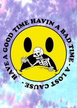 A Lost Cause Good Time Bad Time Tie Dye Boyfriend Tee Womens