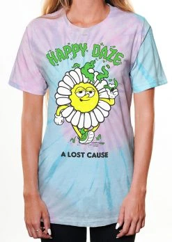 A Lost Cause Happy Daze Tie Dye Boyfriend Tee