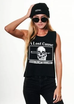 A Lost Cause Womens Back On V2 Crop Tank