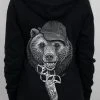 A Lost Cause Womens Bear O'Clock Women's Zip Hood