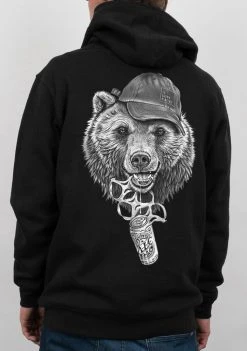 A Lost Cause Bear O' Clock Zip Hood Mens