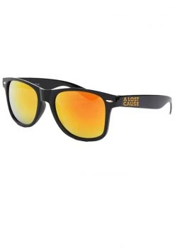 A Lost Cause Mens Brushed Sunglasses Orange Lens