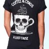 A Lost Cause Coffee & Chaos Boyfriend Tee Womens