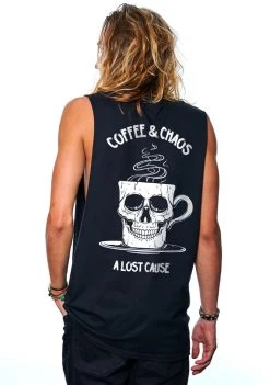 A Lost Cause Coffee & Chaos Sleeveless Tee Mens