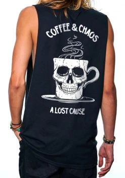 A Lost Cause Sales Store 11 A Lost Cause Coffee & Chaos Sleeveless Tee Mens