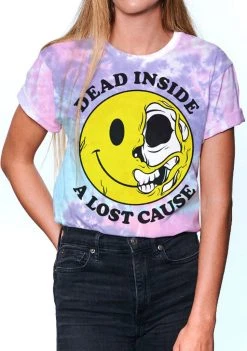 A Lost Cause Dead Inside Tie Dye Boyfriend Tee