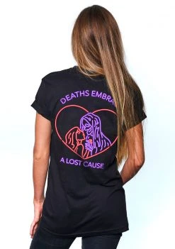 A Lost Cause Death's Embrace Boyfriend Tee Womens