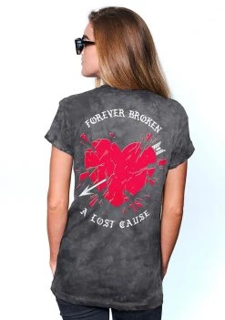 A Lost Cause Forever Broken Tie Dye Boyfriend Tee