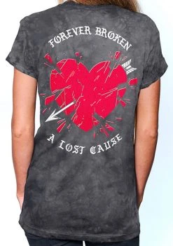 A Lost Cause Forever Broken Tie Dye Boyfriend Tee