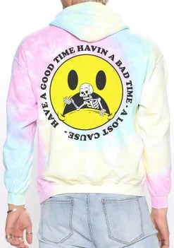 A Lost Cause Mens Good Time Bad Time Hoodie