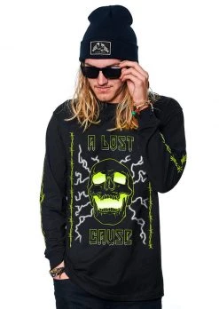 A Lost Cause Mens High Voltage Long Sleeve Tee