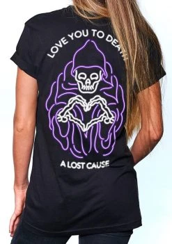 A Lost Cause Neon Death Boyfriend Tee