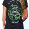 A Lost Cause Womens Neon Death V2 Boyfriend Tee