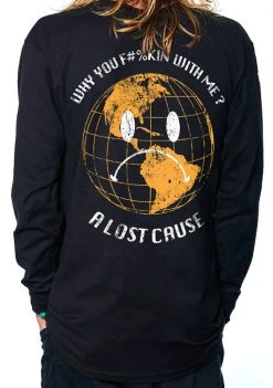 A Lost Cause Mens Sad World Long Sleeve Tee