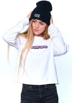 A Lost Cause Saucey Long Sleeve Crop Tee Womens