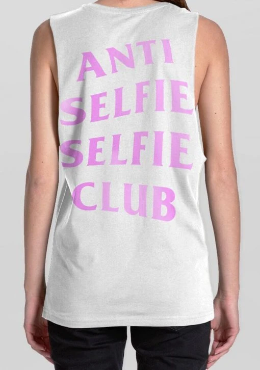 A Lost Cause Womens Selfie Club Women's Sleeveless Tee 2 A Lost Cause Womens Selfie Club Women's Sleeveless Tee