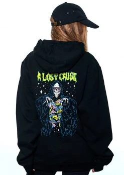 A Lost Cause Womens Trippin Boyfriend Hoodie