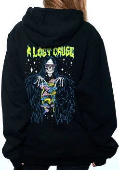 A Lost Cause Womens Trippin Boyfriend Hoodie